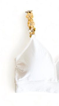 Gold Vegan Flower Bra Strap-220 Intimates-Strap-its-Coastal Bloom Boutique, find the trendiest versions of the popular styles and looks Located in Indialantic, FL