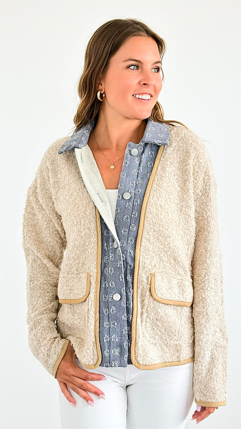 Alpine Charm Contrast Jacket-160 Jackets-mystree-Coastal Bloom Boutique, find the trendiest versions of the popular styles and looks Located in Indialantic, FL