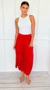 Lounge Nomad Italian Pant- Red-100 Pants-CLEAR S/ SENORITA C-Coastal Bloom Boutique, find the trendiest versions of the popular styles and looks Located in Indialantic, FL