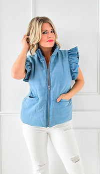 Chic Cascade Puffer Vest-150 Cardigans/Layers-Jodifl-Coastal Bloom Boutique, find the trendiest versions of the popular styles and looks Located in Indialantic, FL