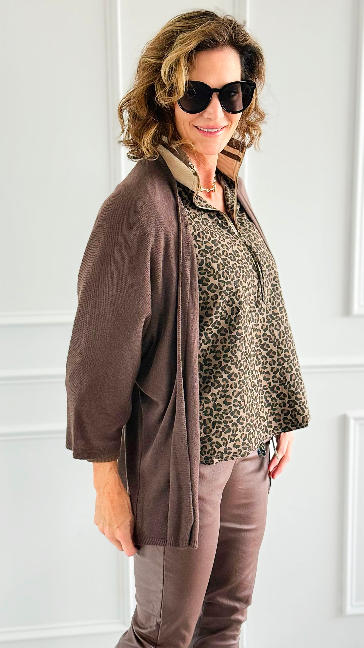 Sunday Italian Modal Cardigan- Chocolate-150 Cardigan Layers-Italianissimo-Coastal Bloom Boutique, find the trendiest versions of the popular styles and looks Located in Indialantic, FL