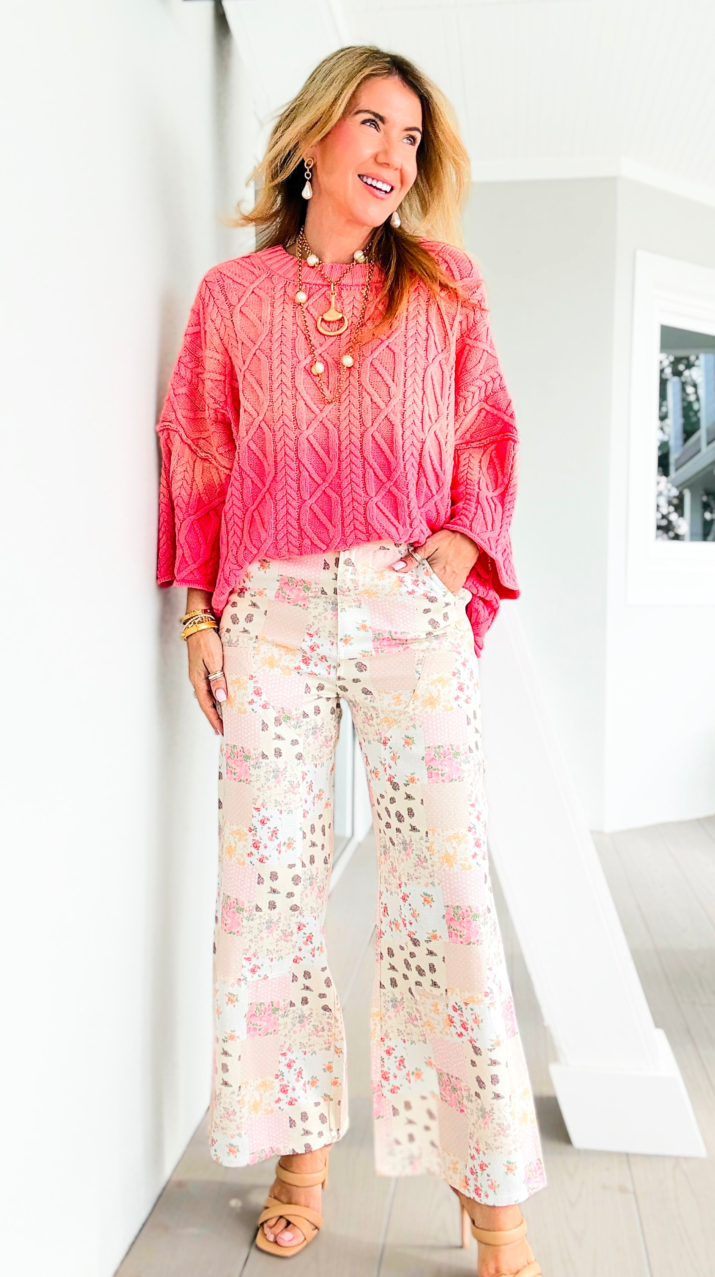 Meadow Patchwork Daydream Wide Leg Pants