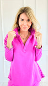 Eileen Cozy Lounge Collar Pullover Top - New Orchid-110 Long Sleeve Tops-MONO B-Coastal Bloom Boutique, find the trendiest versions of the popular styles and looks Located in Indialantic, FL