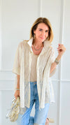 Radiant Lace Illusion Italian Blouse-170 Bottoms-SEÑORITA C-Coastal Bloom Boutique, find the trendiest versions of the popular styles and looks Located in Indialantic, FL