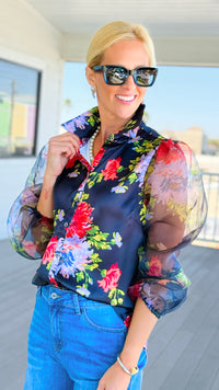 Midnight Garden Blouse