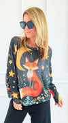 Midnight Fox Italian St Tropez Sweater-140 Sweaters-SORPRESA-Coastal Bloom Boutique, find the trendiest versions of the popular styles and looks Located in Indialantic, FL