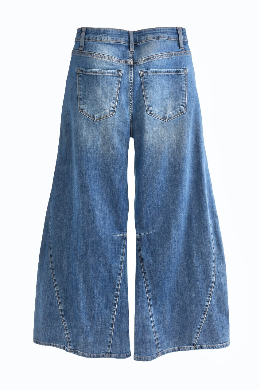 Statement Panel Wide Leg Pants