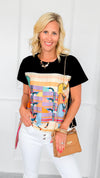Gallop Parade Italian Top- Black-110 short Sleeve Top-K2-Coastal Bloom Boutique, find the trendiest versions of the popular styles and looks Located in Indialantic, FL