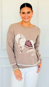 Equestrian Parade Italian Sweater- Beige-140 Sweaters-K2-Coastal Bloom Boutique, find the trendiest versions of the popular styles and looks Located in Indialantic, FL
