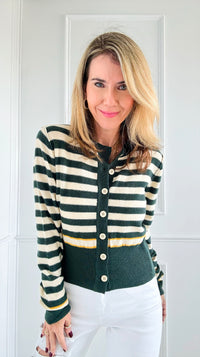 Park Avenue Striped Cardigan-150 Cardigans/Layers-Rousseau-Coastal Bloom Boutique, find the trendiest versions of the popular styles and looks Located in Indialantic, FL