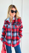 Northern Lights Plaid Shacket-160 Jackets-mystree-Coastal Bloom Boutique, find the trendiest versions of the popular styles and looks Located in Indialantic, FL