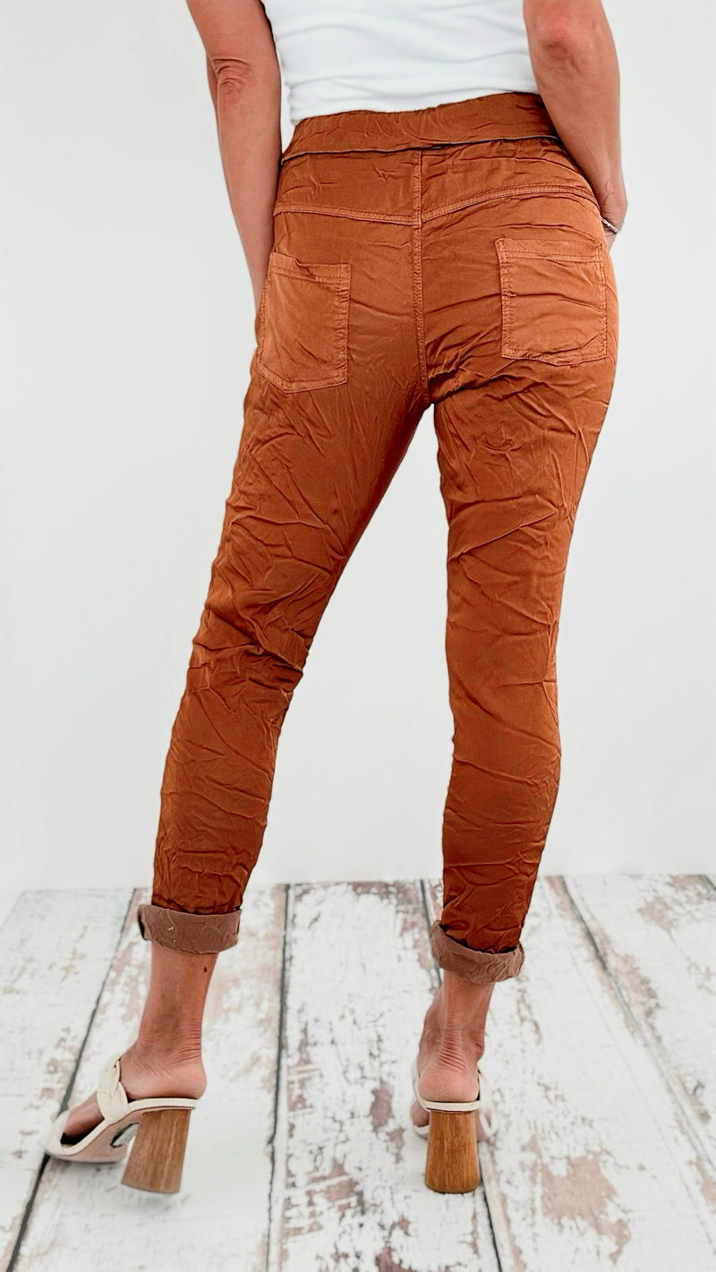 Italian Wish List Jogger - Camel-180 Joggers-Italianissimo-Coastal Bloom Boutique, find the trendiest versions of the popular styles and looks Located in Indialantic, FL