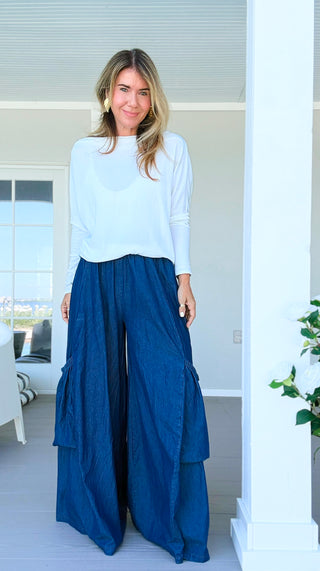Denim Moon Big Pocket Italian Pants