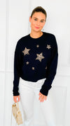 Star Wild Long Sleeve Top- Navy-110 Long Sleeve Tops-V SKY-Coastal Bloom Boutique, find the trendiest versions of the popular styles and looks Located in Indialantic, FL