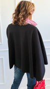 Starlight Wrap Italian Shawl-Black-150 Cardigans/Layers-SEE YOU IN ROME-Coastal Bloom Boutique, find the trendiest versions of the popular styles and looks Located in Indialantic, FL