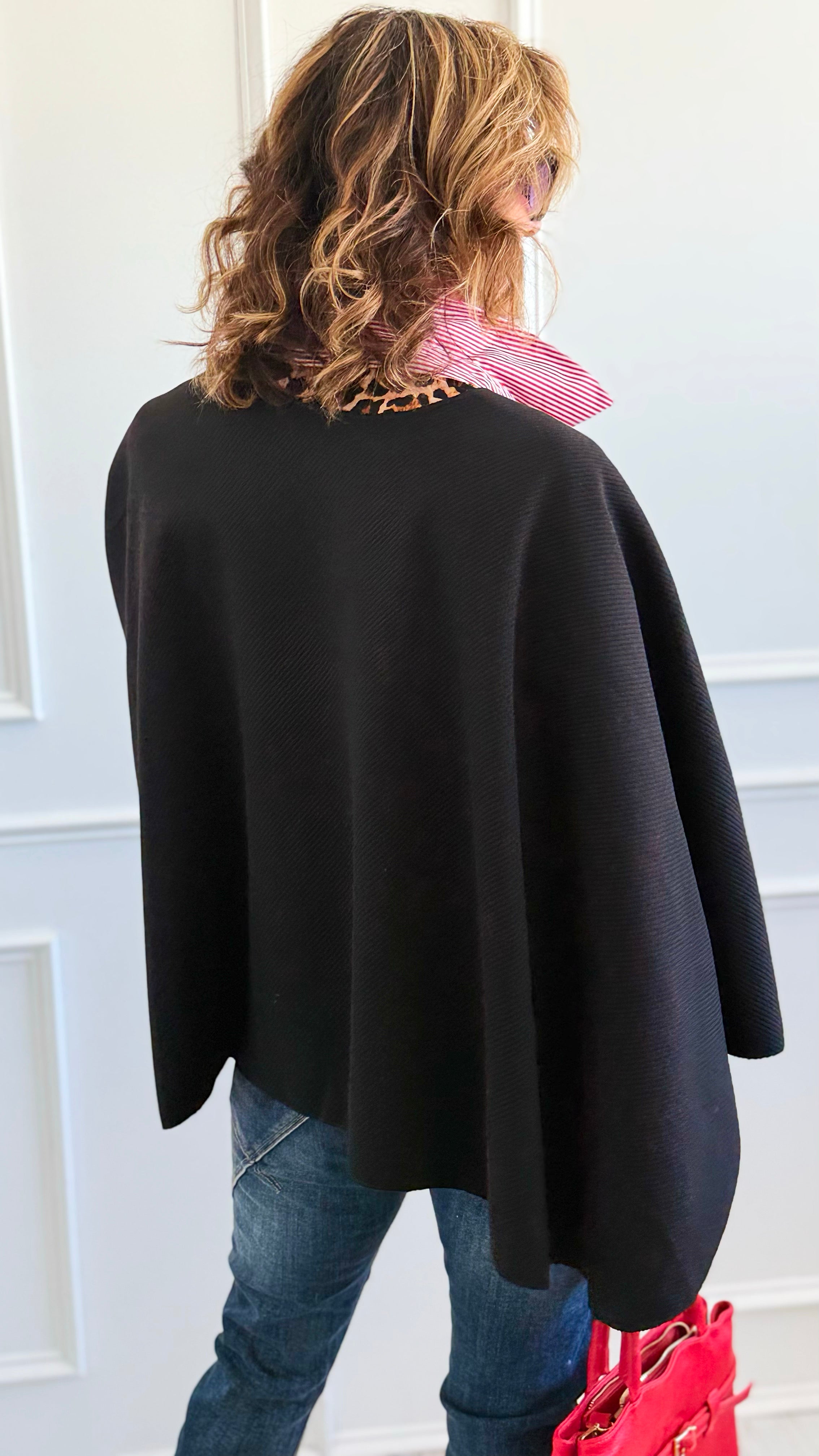 Starlight Wrap Italian Shawl-Black-150 Cardigans/Layers-SEE YOU IN ROME-Coastal Bloom Boutique, find the trendiest versions of the popular styles and looks Located in Indialantic, FL