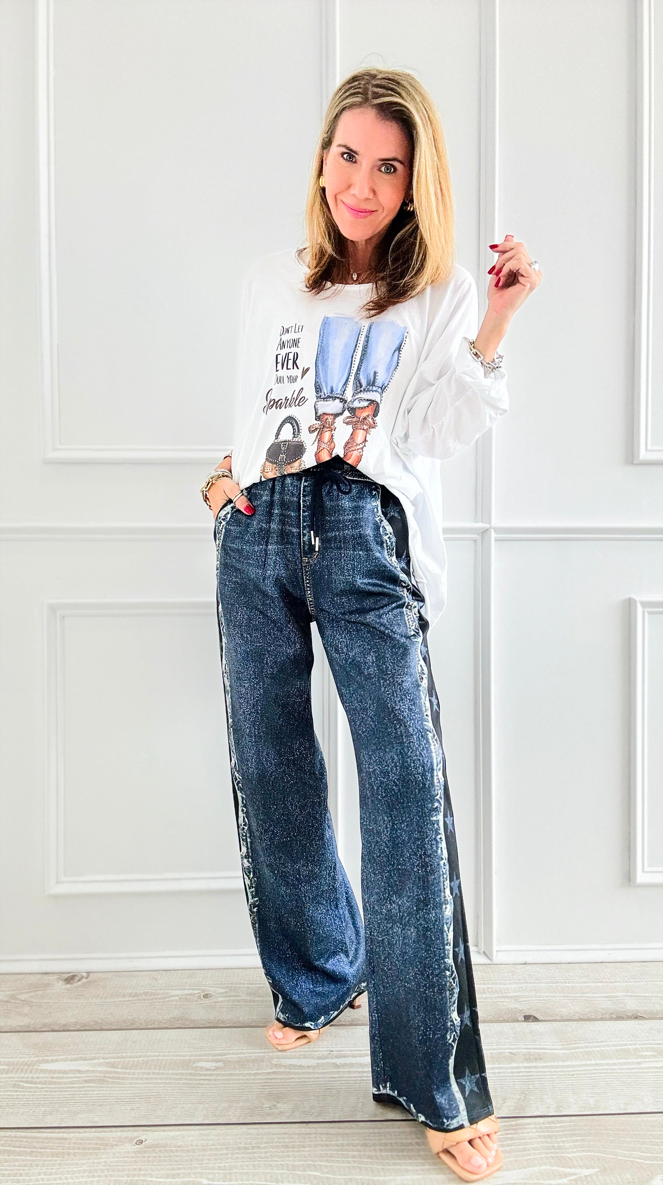 Starstruck Denim Pants-170 Bottoms-Her Bottari-Coastal Bloom Boutique, find the trendiest versions of the popular styles and looks Located in Indialantic, FL