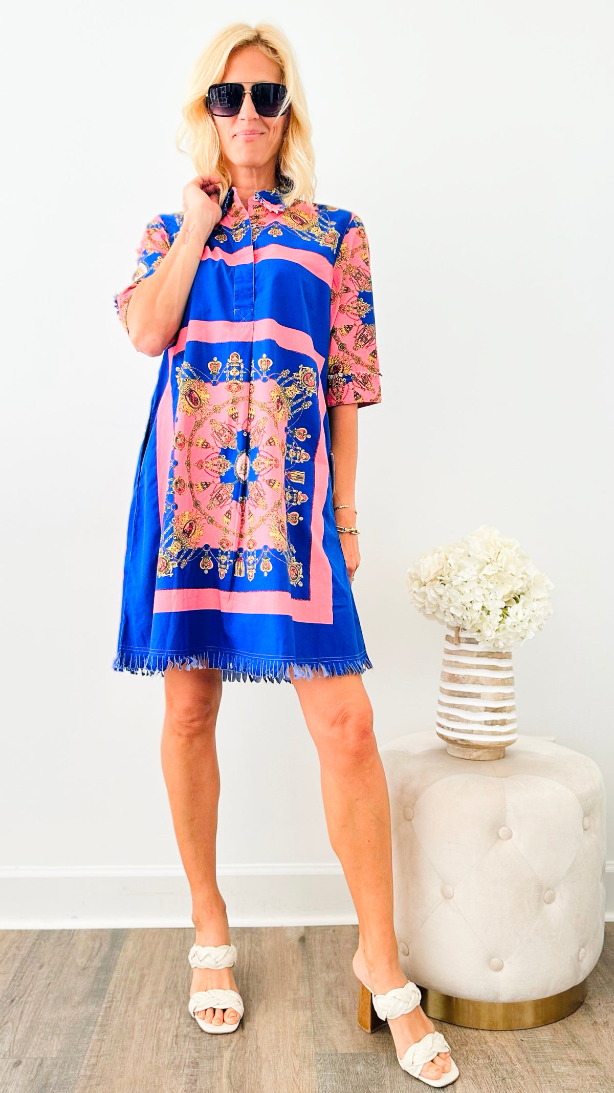 Royal Chatham Dress-200 dresses/jumpsuits/rompers-DIZZY-LIZZIE-Coastal Bloom Boutique, find the trendiest versions of the popular styles and looks Located in Indialantic, FL