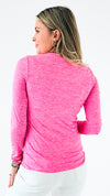 Essential Brushed Thumbpocket Tee- Pink-110 Long Sleeve Tops-Mono B-Coastal Bloom Boutique, find the trendiest versions of the popular styles and looks Located in Indialantic, FL