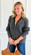 City Lines Ribbed Zip Cardigan - Black-150 Cardigans/Layers-Zenana-Coastal Bloom Boutique, find the trendiest versions of the popular styles and looks Located in Indialantic, FL