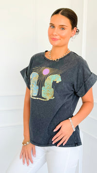 Moonlit Majesty Italian Graphic Tee-110 Short Sleeve Tops-FIRSTAGE-Coastal Bloom Boutique, find the trendiest versions of the popular styles and looks Located in Indialantic, FL