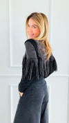 Starstruck Fringe Glam Jacket-160 Jackets-7Mango7-Coastal Bloom Boutique, find the trendiest versions of the popular styles and looks Located in Indialantic, FL