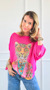 Wild Style Italian St Tropez Knit - Pink-140 Sweaters-Italianissimo-Coastal Bloom Boutique, find the trendiest versions of the popular styles and looks Located in Indialantic, FL