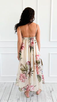Petals Slip Sleeveless Italian Long Dress-200 Dresses/Jumpsuits/Rompers-AZUL MONACO-Coastal Bloom Boutique, find the trendiest versions of the popular styles and looks Located in Indialantic, FL