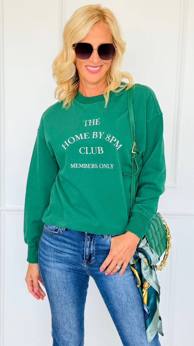 Homebody Club Graphic Sweatshirt-110 Long Sleeve Tops-Gilli-Coastal Bloom Boutique, find the trendiest versions of the popular styles and looks Located in Indialantic, FL