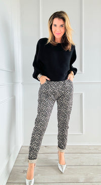 Wish List Leopard Italian Joggers- Beige-pants-Italianissimo-Coastal Bloom Boutique, find the trendiest versions of the popular styles and looks Located in Indialantic, FL