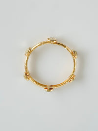 Stretchable Oval Station Hinge Bracelet - Topaz-230 Jewelry-NYW-Coastal Bloom Boutique, find the trendiest versions of the popular styles and looks Located in Indialantic, FL