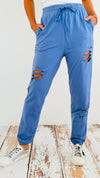 Distressed French Terry Joggers Pants-180 Joggers-oddi-Coastal Bloom Boutique, find the trendiest versions of the popular styles and looks Located in Indialantic, FL