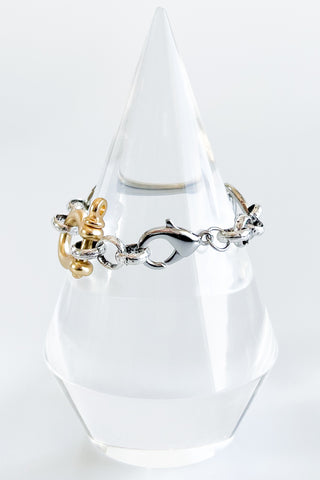 Pre Order CB Custom Double Horsebit Bracelet - Silver/Gold-230 Jewelry-Holly-Coastal Bloom Boutique, find the trendiest versions of the popular styles and looks Located in Indialantic, FL