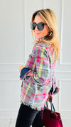PRE ORDER Cape Cod Flannel Top-110 Long Sleeve Tops-Dizzy Lizzie-Coastal Bloom Boutique, find the trendiest versions of the popular styles and looks Located in Indialantic, FL