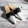 Big Bow Mule Flat - Silver-250 Shoes-CCOCCI-Coastal Bloom Boutique, find the trendiest versions of the popular styles and looks Located in Indialantic, FL