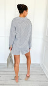 Diamond Spark Striped Lounge Set-210 Loungewear/Sets-Hesperus-Coastal Bloom Boutique, find the trendiest versions of the popular styles and looks Located in Indialantic, FL