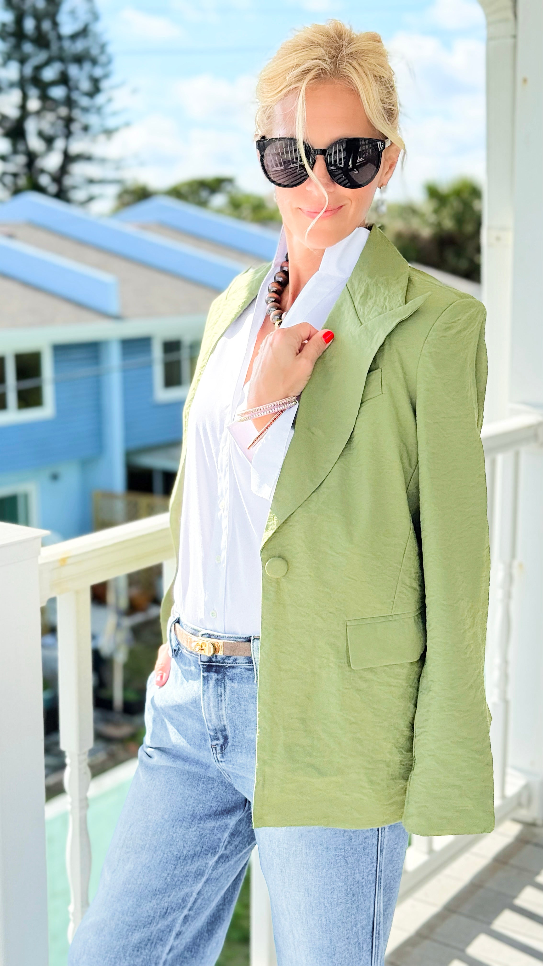 Tailored Ease Blazer - Green