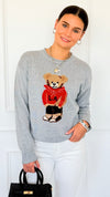 City Explorer Bear Sweater - H Grey-140 Sweaters-Gilli-Coastal Bloom Boutique, find the trendiest versions of the popular styles and looks Located in Indialantic, FL
