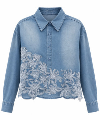 Lace & Leisure Denim Blouse