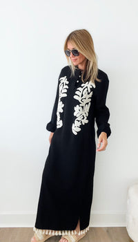 Embroidered Cupra Dress-200 Dresses/Jumpsuits/Rompers-TOUCHE PRIVE-Coastal Bloom Boutique, find the trendiest versions of the popular styles and looks Located in Indialantic, FL