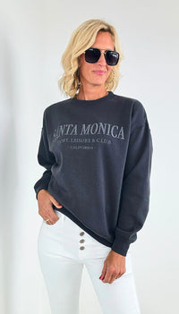 Santa Monica Leisure Sweatshirt-130 Long Sleeve Tops-reflex-Coastal Bloom Boutique, find the trendiest versions of the popular styles and looks Located in Indialantic, FL