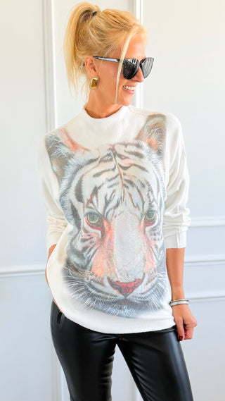 Roaring Confidence Turtleneck Italian Knit Sweater-140 Sweaters-SORPRESA-Coastal Bloom Boutique, find the trendiest versions of the popular styles and looks Located in Indialantic, FL
