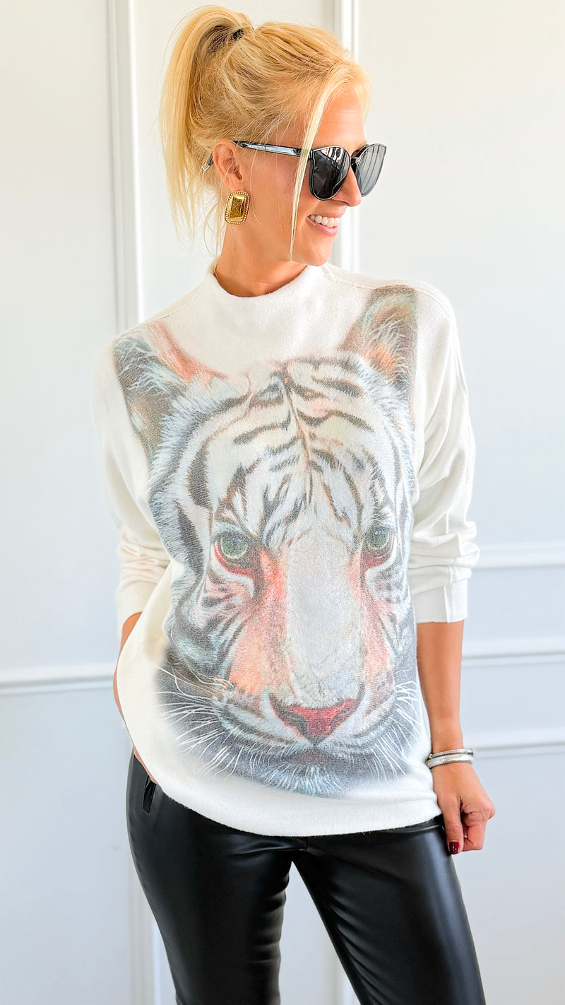 Roaring Confidence Turtleneck Italian Knit Sweater-140 Sweaters-SORPRESA-Coastal Bloom Boutique, find the trendiest versions of the popular styles and looks Located in Indialantic, FL