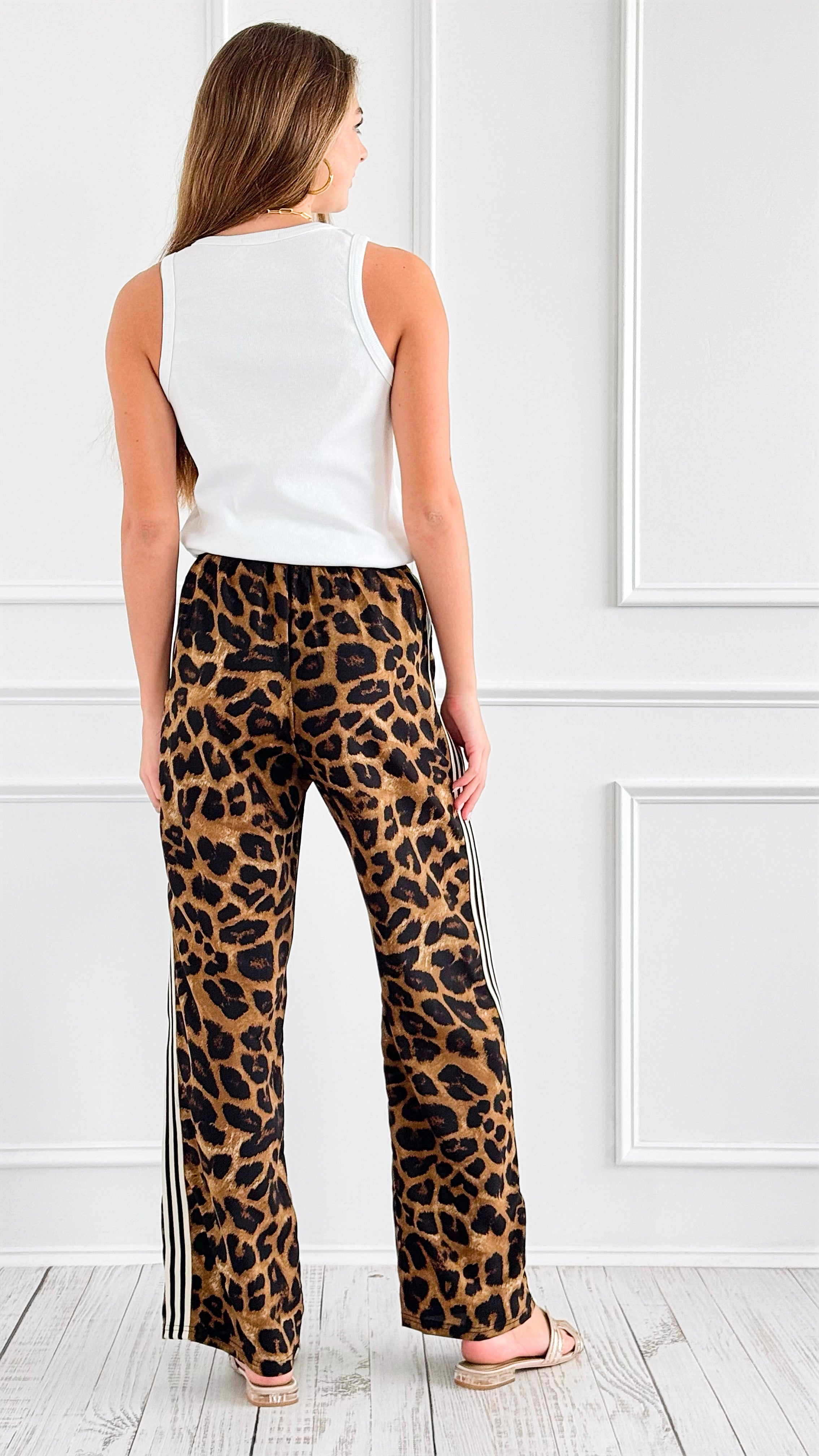 Leopard Print Drawstring Lounge Pants-100 Pants-7Mango7-Coastal Bloom Boutique, find the trendiest versions of the popular styles and looks Located in Indialantic, FL