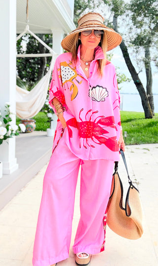 Lobster Roll Italian Button Down Top