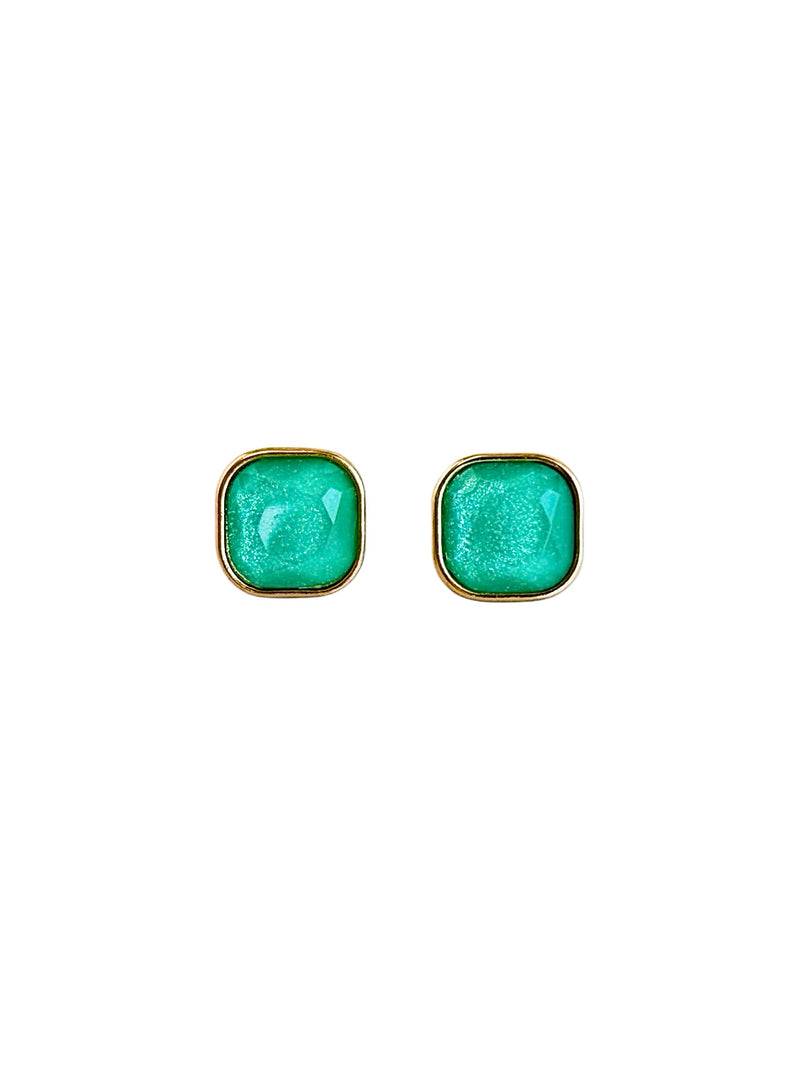 Radiant Square Earrings - Turquoise-230 Jewelry-GS JEWELRY-Coastal Bloom Boutique, find the trendiest versions of the popular styles and looks Located in Indialantic, FL