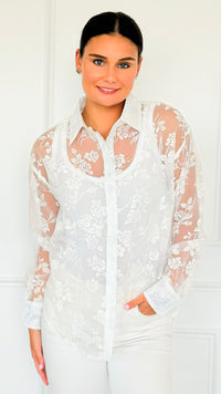 Rose Veil Long Sleeve Top-110 Long Sleeve Tops-sew in love-Coastal Bloom Boutique, find the trendiest versions of the popular styles and looks Located in Indialantic, FL