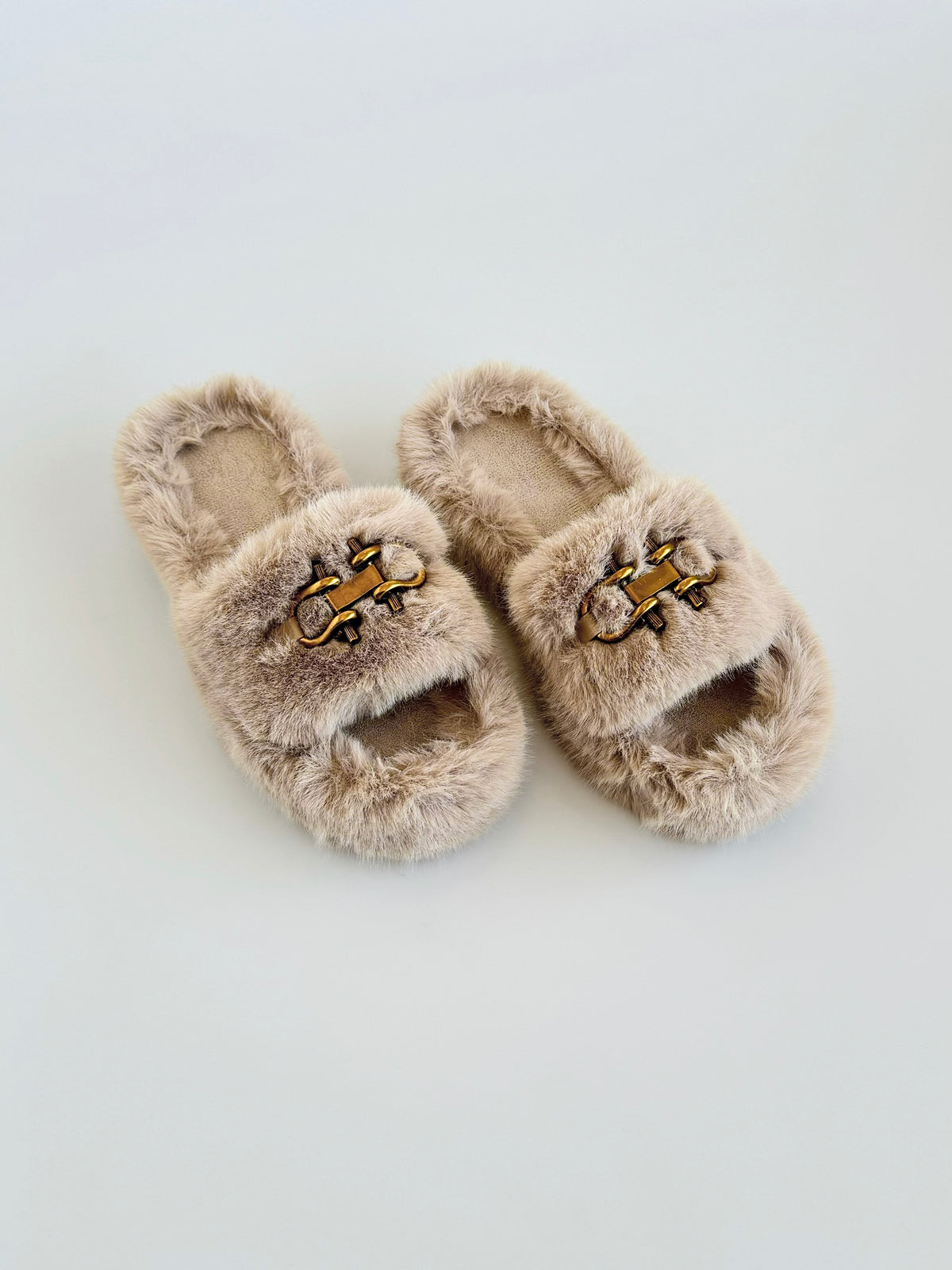 Horsebit Buckle Fur Sandals-250 Shoes-Chasing Bandits-Coastal Bloom Boutique, find the trendiest versions of the popular styles and looks Located in Indialantic, FL