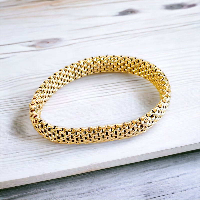 Sterling Silver Mesh Chain Link Bracelet-230 Jewelry-Oriental Treasure-Coastal Bloom Boutique, find the trendiest versions of the popular styles and looks Located in Indialantic, FL
