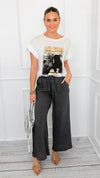 Island Stroll Linen Italian Pant- Charcoal-100 Pants-Italianissimo-Coastal Bloom Boutique, find the trendiest versions of the popular styles and looks Located in Indialantic, FL